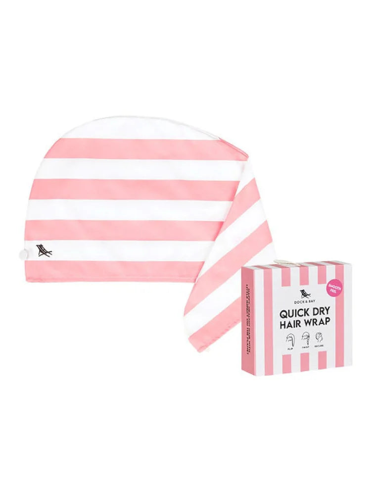 Quick Dry Hair Wrap - Malibu Pink