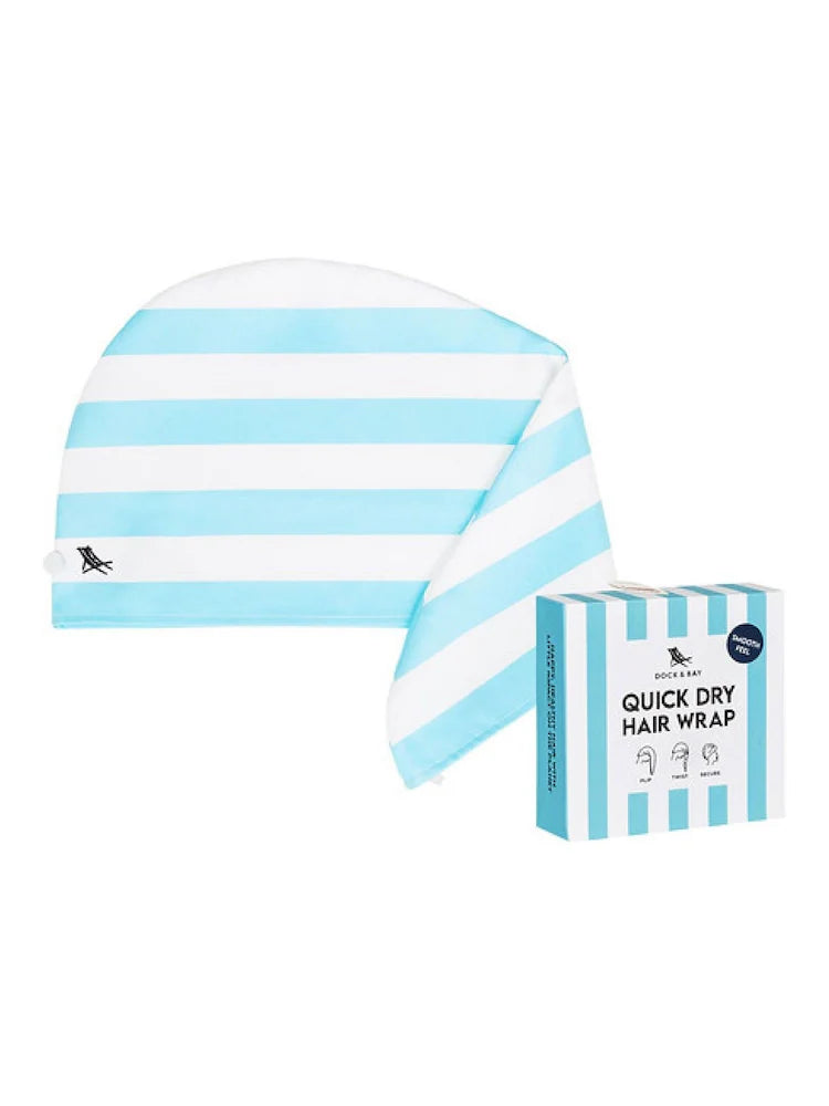 Quick Dry Hair Wrap - Tulum Blue