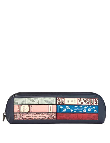 Pencil Case - library Jane Austen Navy