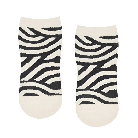 Classic Low Rise Grip Socks - Monochrome Swirl