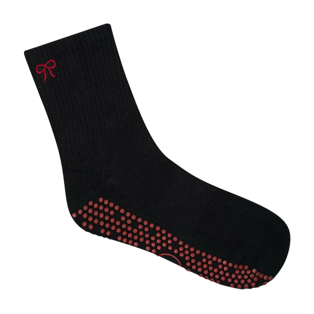 Crew Grip Socks - Whimsy Bow Black