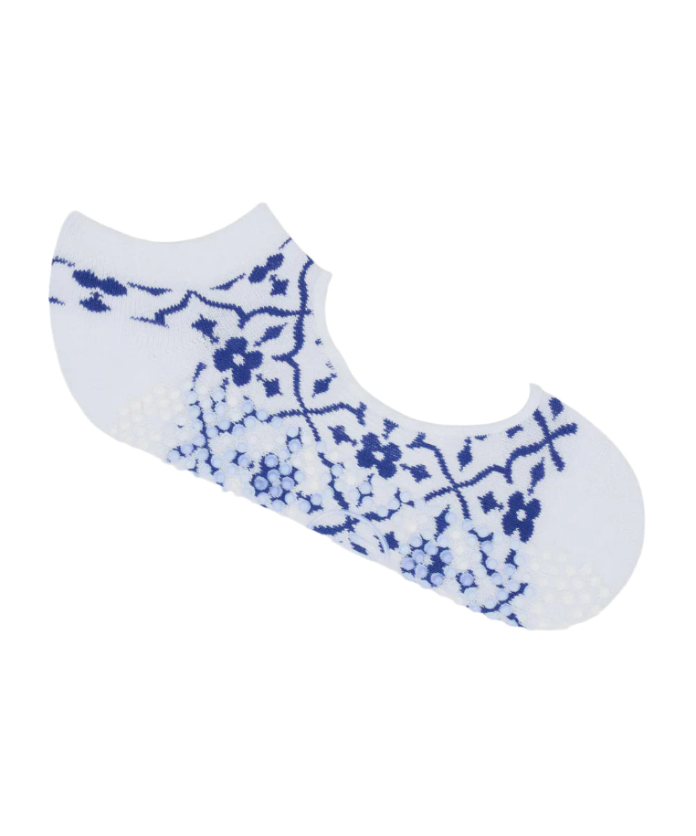 Slide On Grip Socks - Tuscan Tiles
