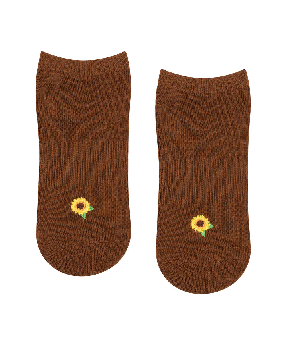 Classic Low Rise Grip Socks - Sunflower Fields