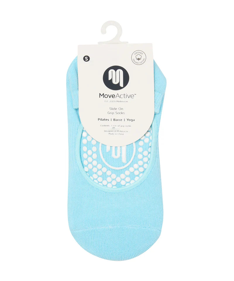 Slide On Grip Socks - Ice Blue