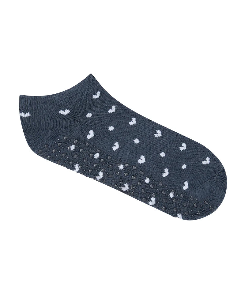 Classic Low Rise Grip Socks - Speckled French Navy