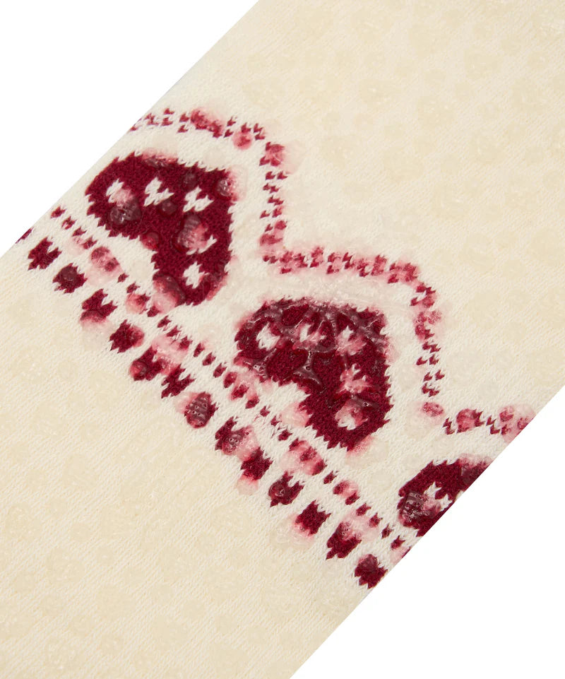 Classic Low Rise Grip Socks - Alpine Heart Oat