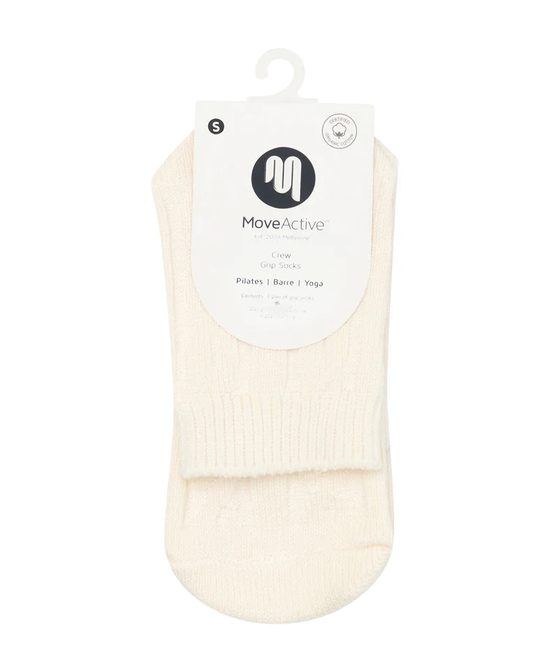 Crew Grip Socks - Cable Knit Oat