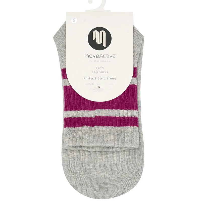 Crew Grip Socks - Marle Fuchsia Stripe