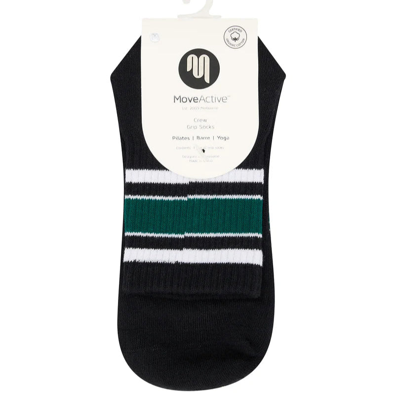 Crew Grip Socks - Midnight Emerald Stripe