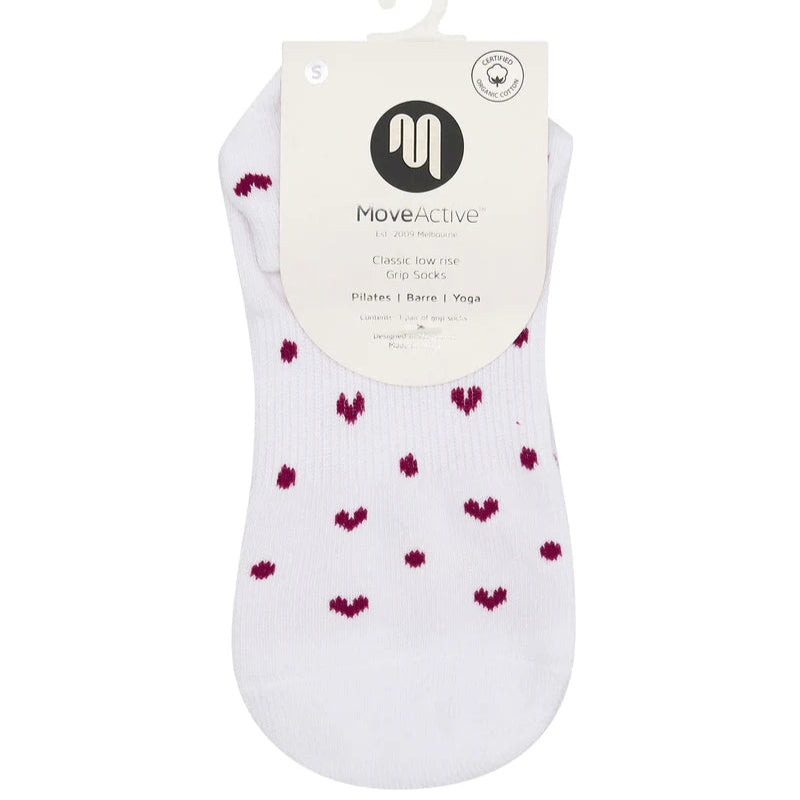 Classic Low Rise Grip Socks - Speckled White