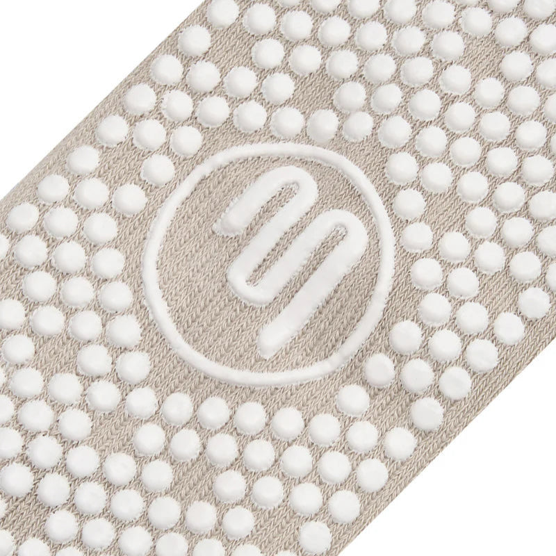 Scrunch Grip Socks - Oat Emerald Stripe Slouch