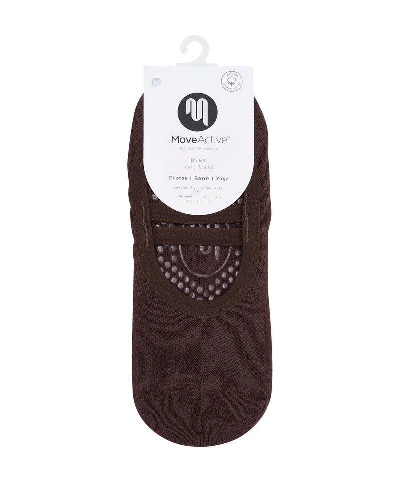 Ballet Grip Socks - Espresso
