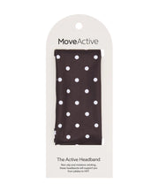 Active Headband - Espresso Polka Dots