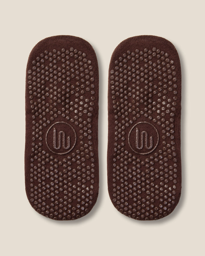 Ballet Grip Socks - Wide Cross Espresso