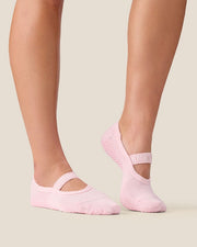 Ballet Grip Socks - Gathered Pink