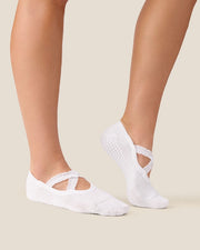 Ballet Grip Socks - Ruffle White