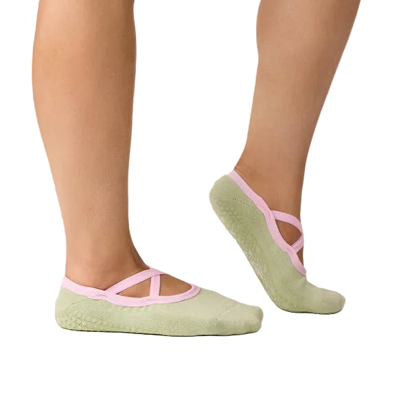 Ballet Grip Socks - Sage Petal