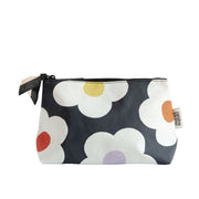 Canvas Beauty Bag - Multi Flower Charcoal