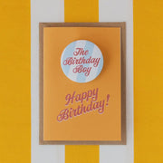 The Birthday Boy Stripe Badge Card