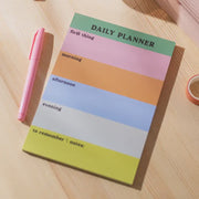 Daily Planner Pad | Rainbow Colour Block Notepad