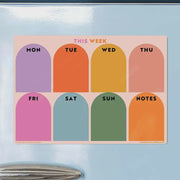 A4 Magnetic Rainbow Arches Weekly Planner | Fridge Magnet