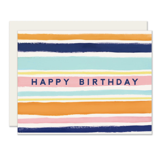 Simple Stripes Birthday Card