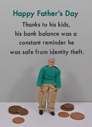 Father's Day Bank Balance Card