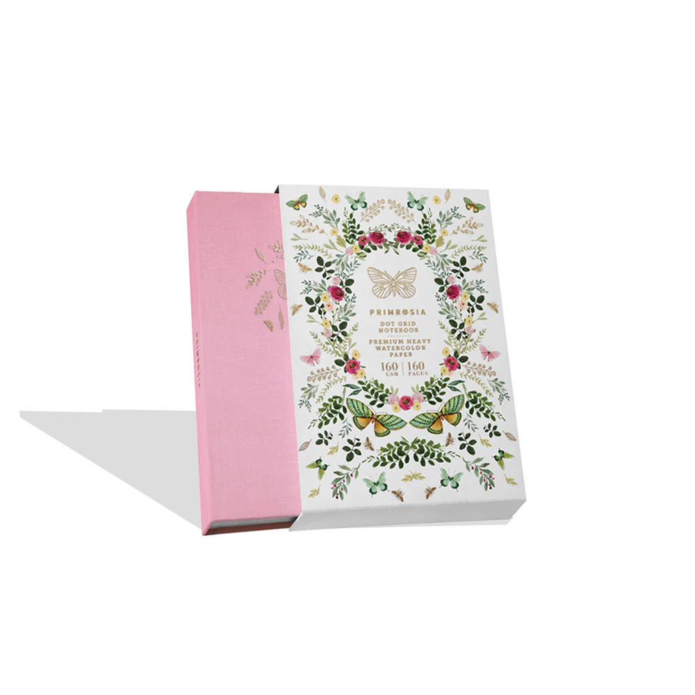 Dot Grid Notebook - Butterfly Blushing Pink