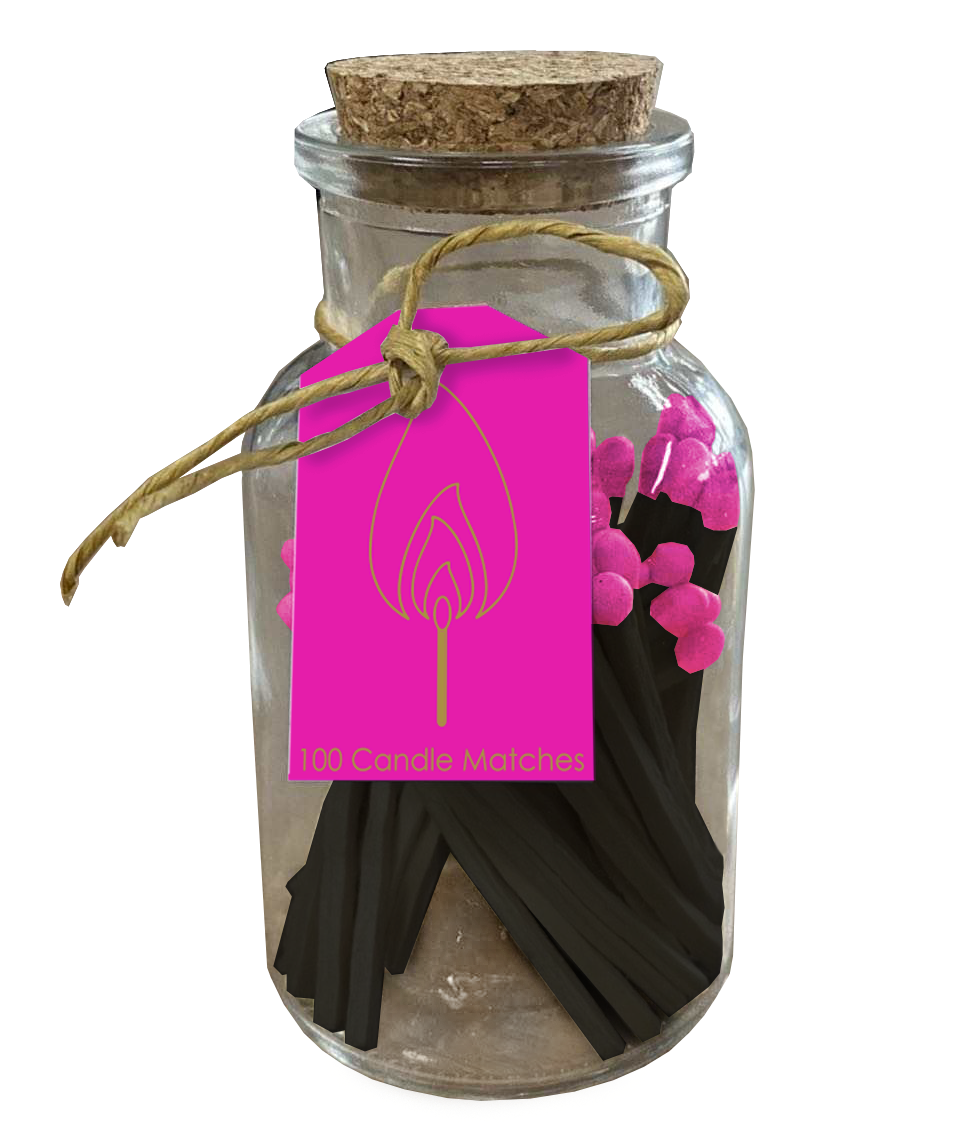 Candle Matches - Black & Pink