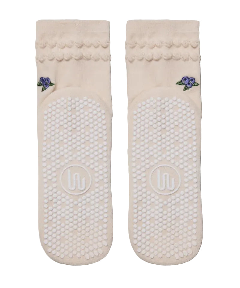 Crew Grip Socks - Blueberry Ruffle Oat