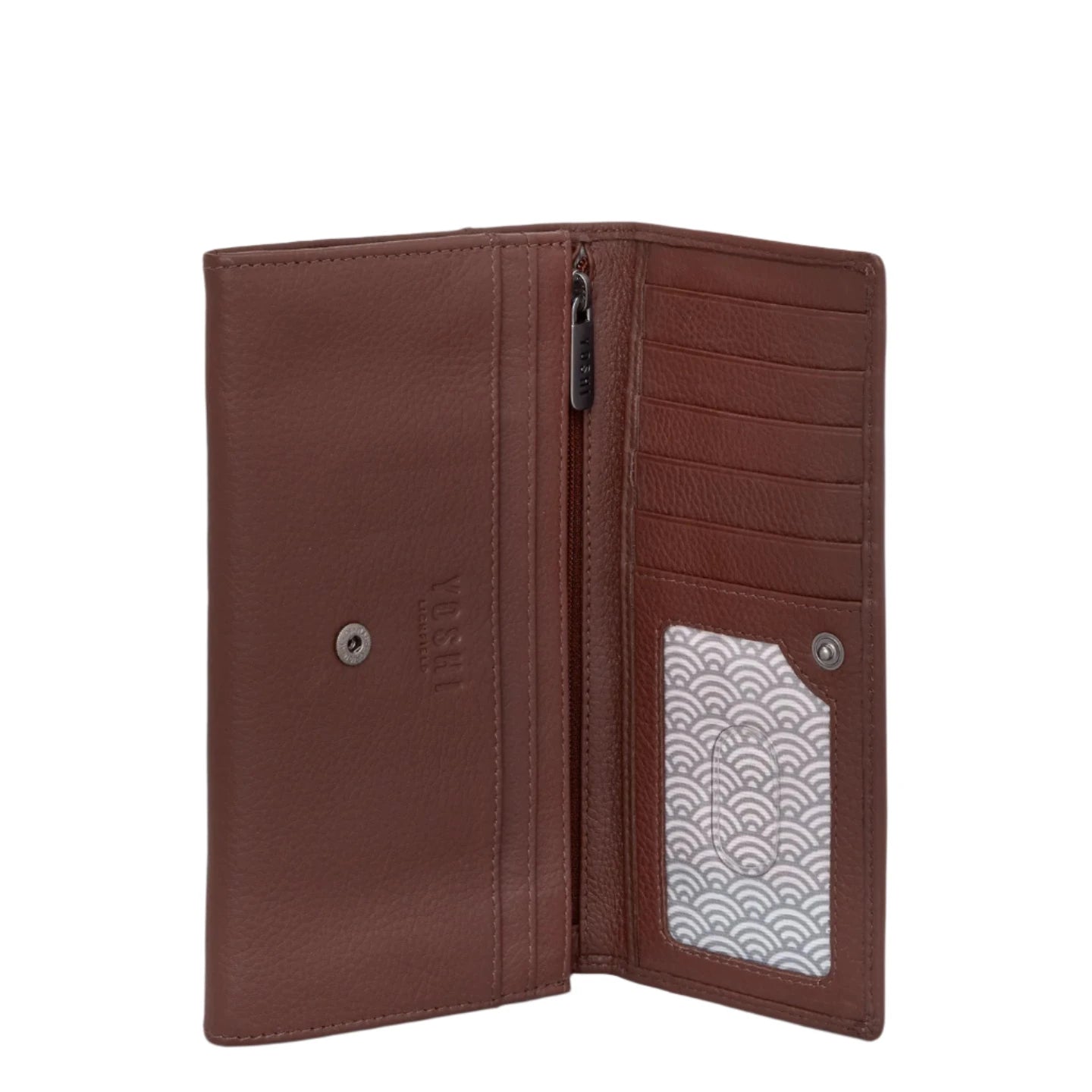 Leather Flap Over Purse - Bookworm Brown