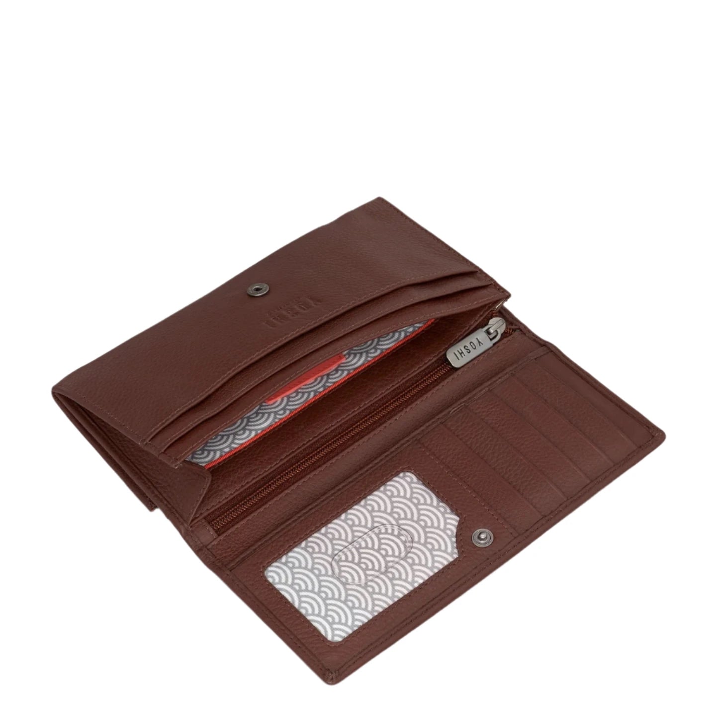 Leather Flap Over Purse - Bookworm Brown