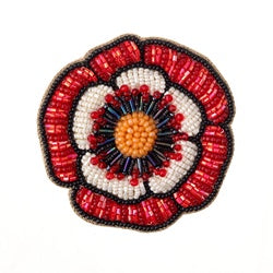 Carmen Brooch - Flower, Red
