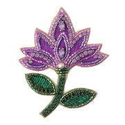 Carmen Brooch - Flower, Purple