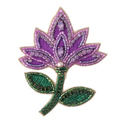 Carmen Brooch - Flower, Purple
