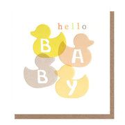 Hello Baby Rubber Ducks Card