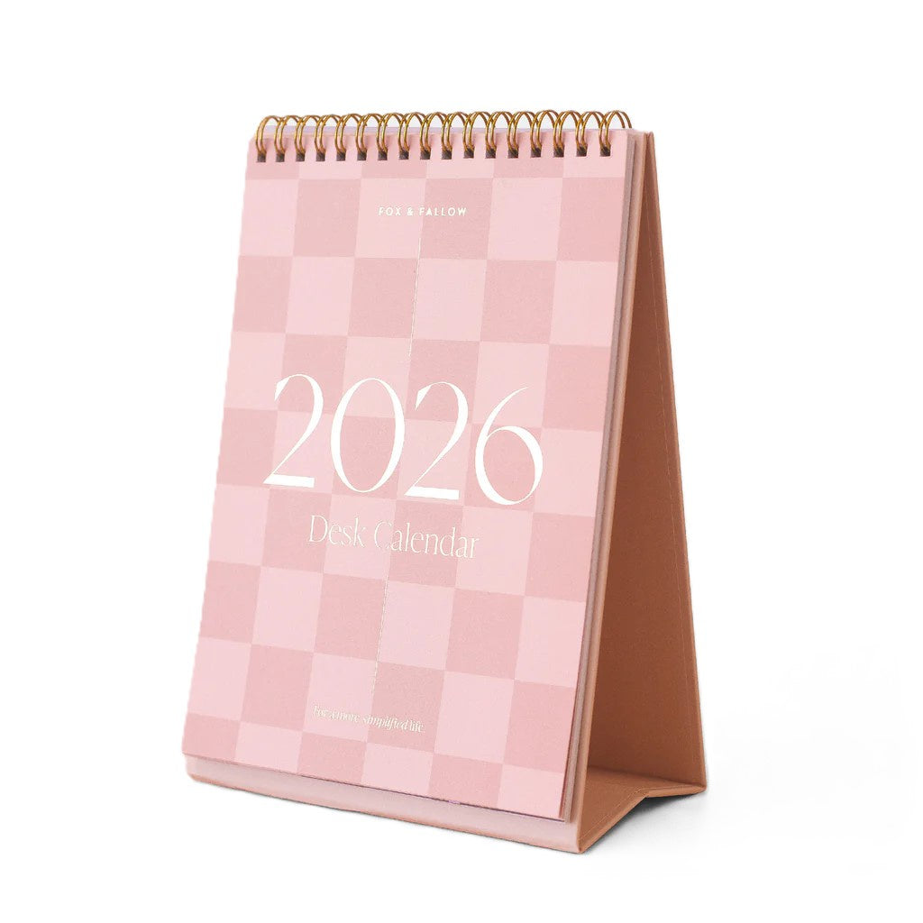2026 Rose Check Desk Calendar