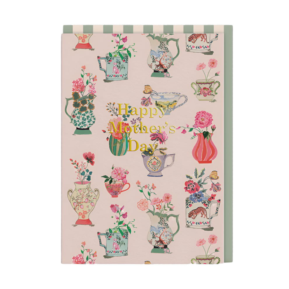 Happy Mother's Day Foil Vases Card