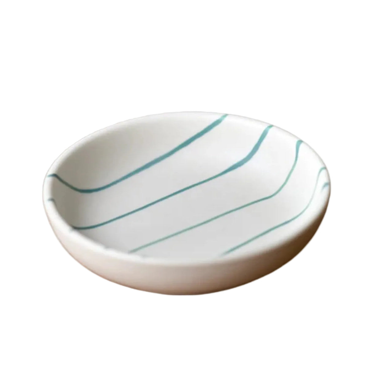 Condiment Bowl - Coastal Junction Cream & Green Stripe