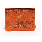 Coin purse - Metallic Burnt orange