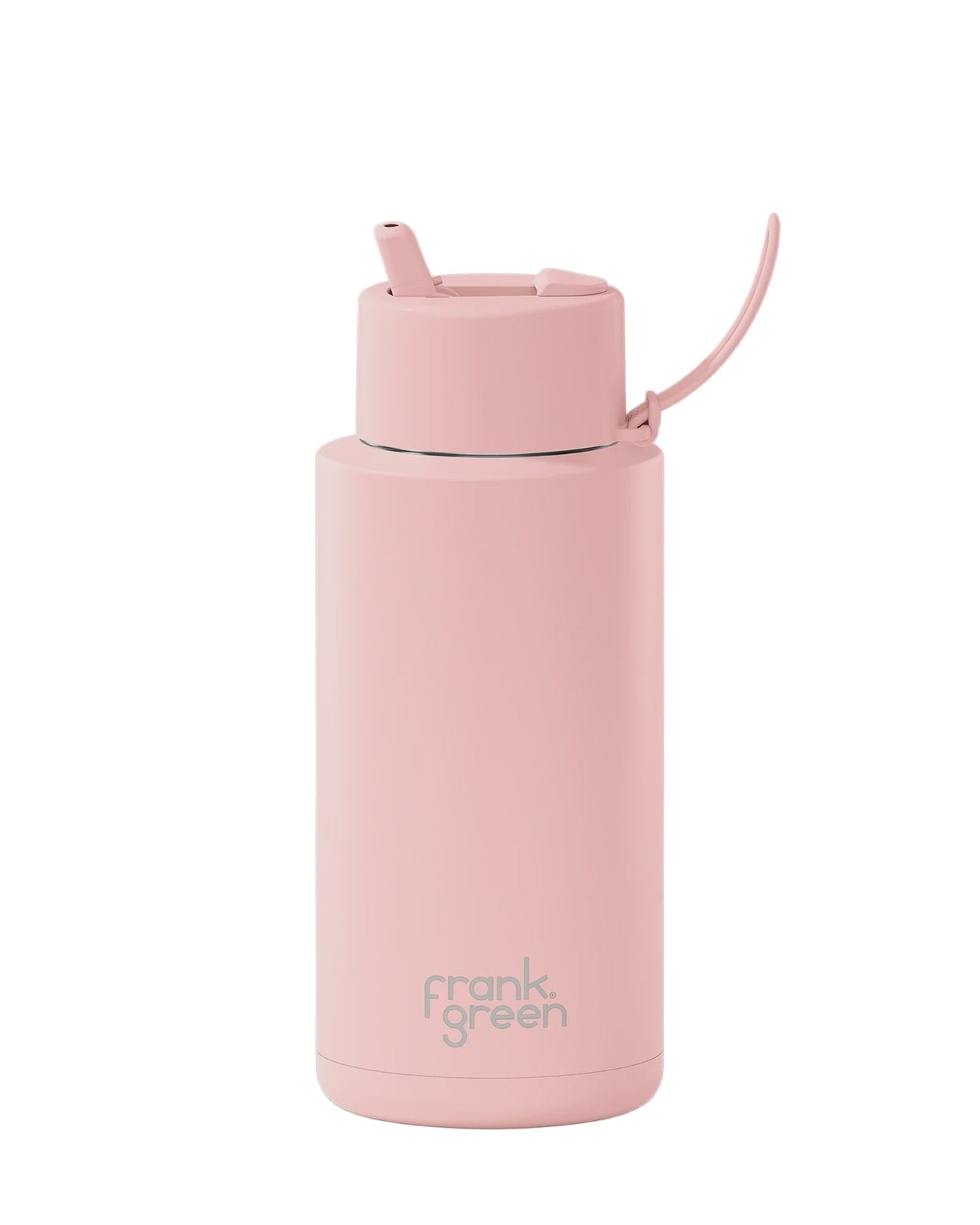 1L Ceramic Bottle + Flip Straw Lid - Blushed