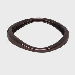 Thin Hinged Flow Bangle - Chocolate