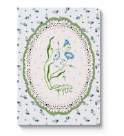 A5 Textured Soft Cover Notebook - Blue & Cream Roots Vignette