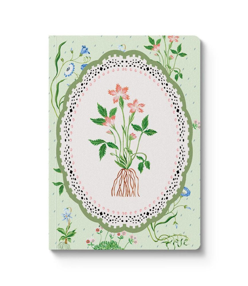A6 Textured Soft Cover Notebook - Green Roots Vignette