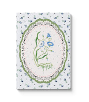 A6 Textured Soft Cover Notebook - Blue & Cream Roots Vignette