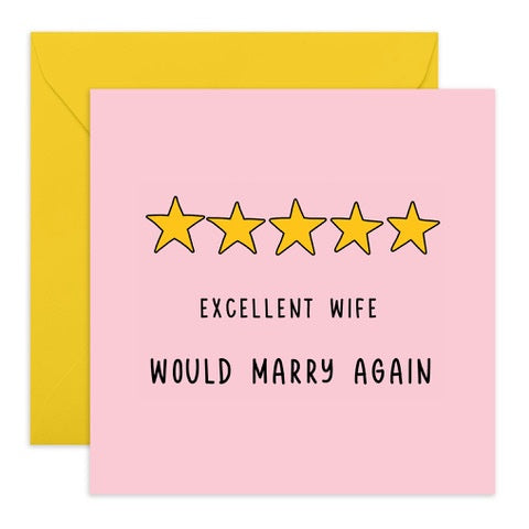 5 Star Excellent Wife Card