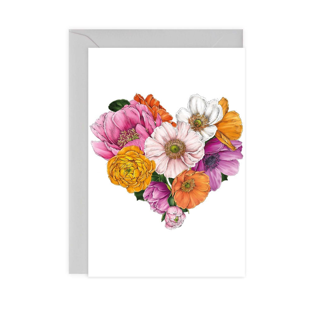 Floral Brights - Heart Card
