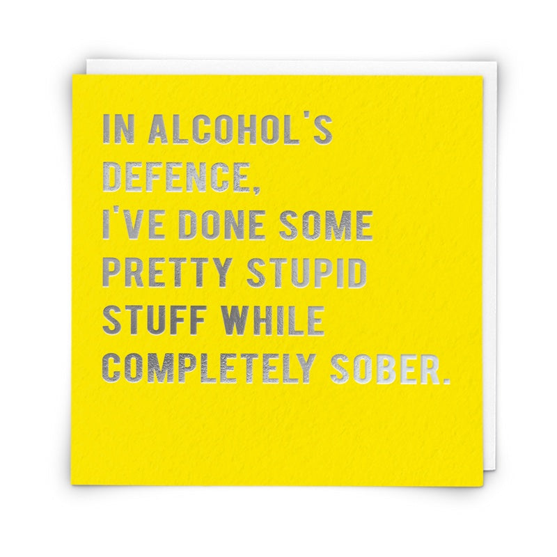 Alcohols Defence Card