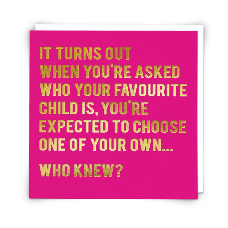 Turns Out Card