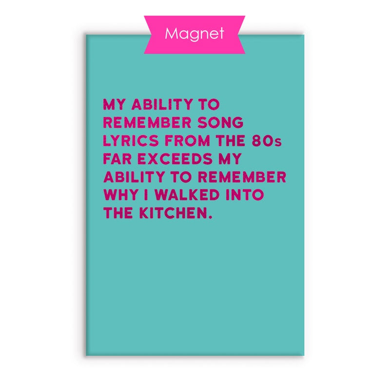 Fridge Magnet - Song Lyrics